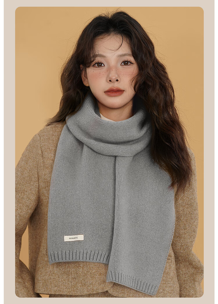 FitonTon Women's Winter Scarf 100% Wool Thick Warm Shawl Neck Warmer Gift Box for Girlfriend Birthday New Year 4