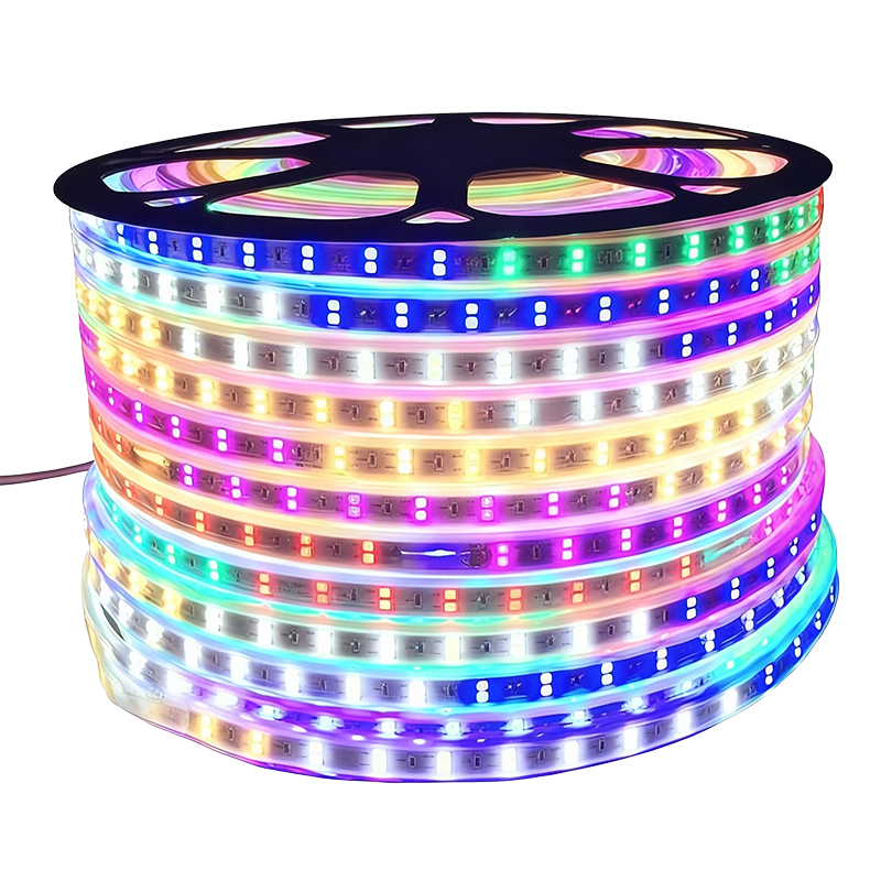 Eiperfic 48-LED Six-Color Running Light Strip RGB LED Atmosphere Outdoor Waterproof Light Strip 10m Rainproof Set EF-PMD-048