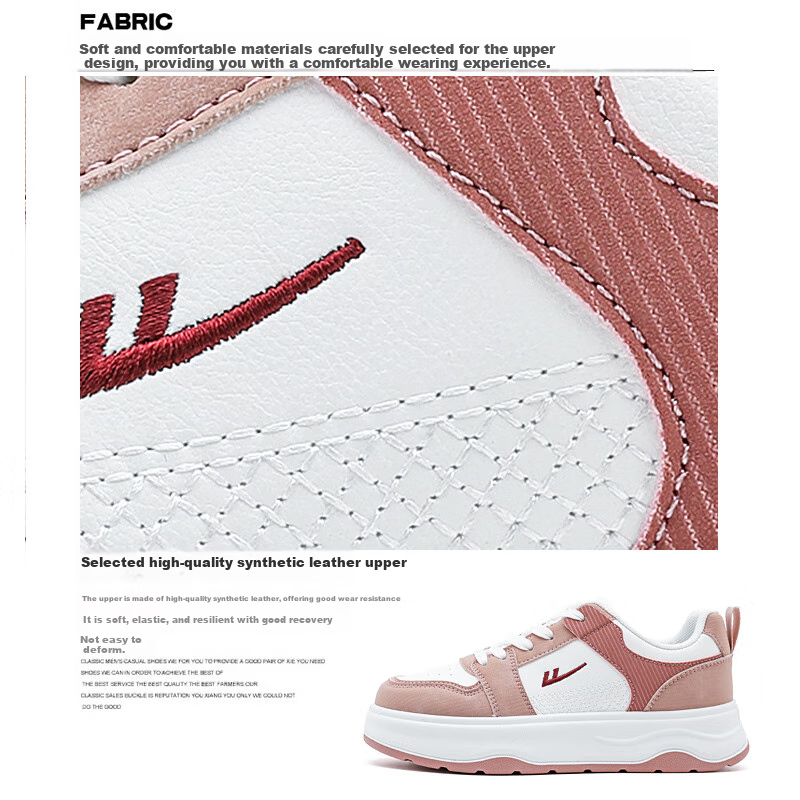 Warrior Women's Sneakers, Fashionable Casual Shoes, Versatile White Shoes, Women's Thick-Soled Sports Shoes, WXY-M120C, White, Size 36