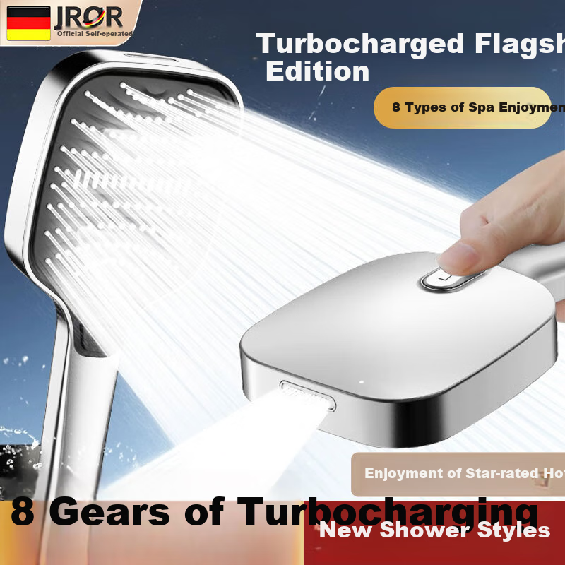 JROR [Germany] High-Pressure Shower Head, Single Spray, Ultra-Strong High-Pressure Water Output, Bathroom Shower Head, Shower System