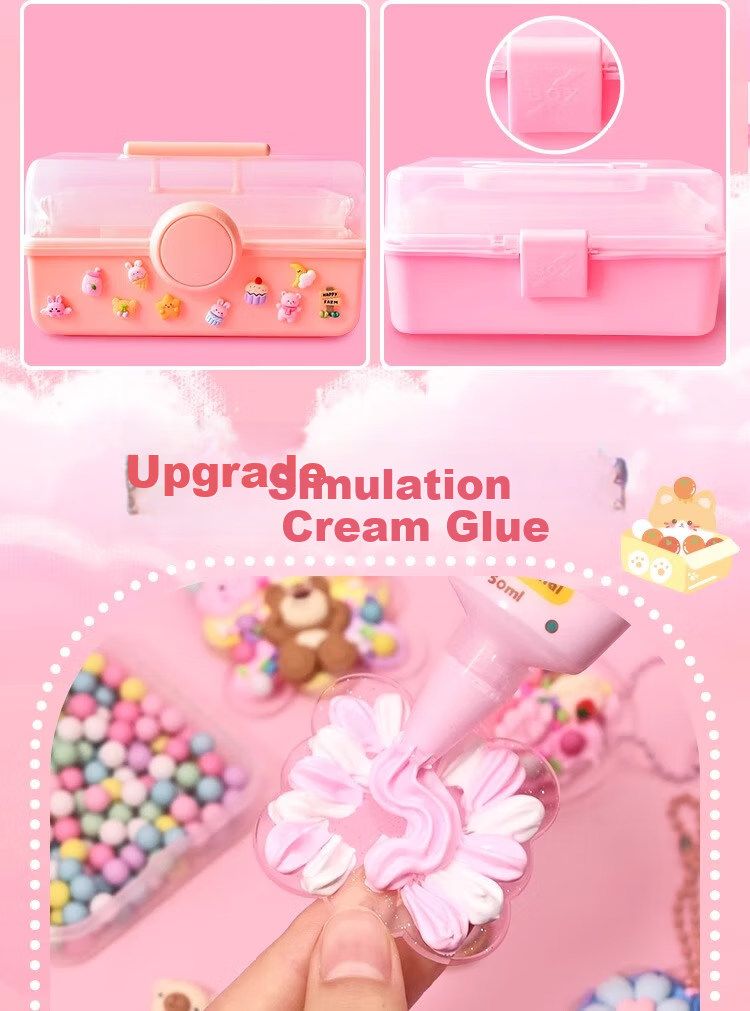 Danmiqi Cream Clay Guka Set Gift Box, Children's Pretend Play Toys, Girls' DIY Handmade Birthday Gift 3