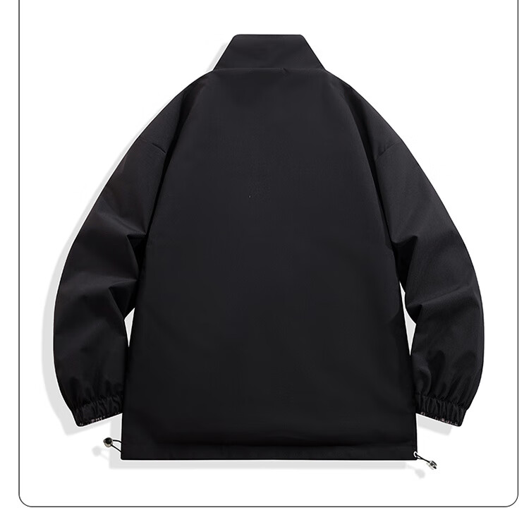 NASA GISS Men's Jacket, Trendy Spring And Autumn Korean Style, Youth Stand-Collar Loose Casual Windproof Warm Coat for Men, Apricot Color, Size L 19