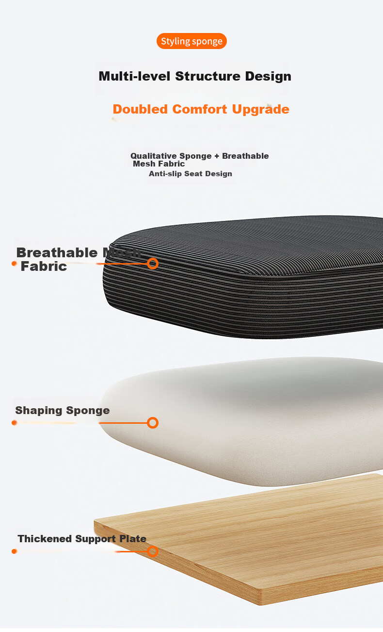 Chibailun Computer Chair, Office Chair, Home Ergonomic Chair, Dormitory Chair, Study Room Bow-Shaped Chair, Gaming Chair 9