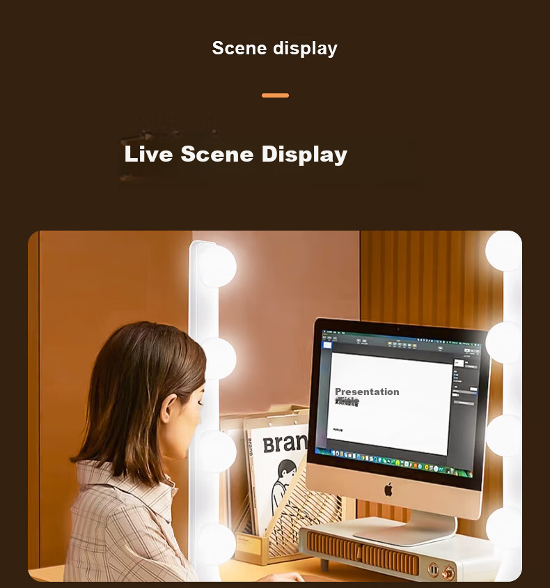 Jimantu Under-Neck Fill Light, Live Streaming Beauty Light for Hosts, Neck Wrinkle Whitening And Brightening Lamp, Eye Protection Light, Nasolabial Fold Long Strip Light 9