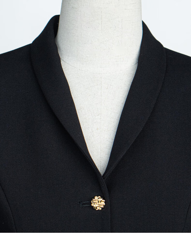 ROEYSHOUSE Women's Intellectual Formal Blazer 2026 Spring Slim Fit Long Sleeve Short Jacket 07455 Black S 11