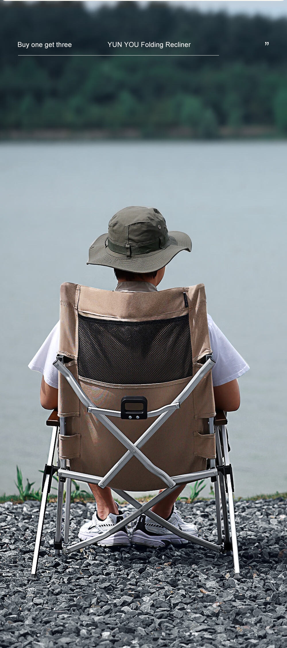 Shanfei Yunyouhai Dog Chair Outdoor Folding Chair Recliner Camping High Back Nap Chair Fishing Beach Chair Portable 5