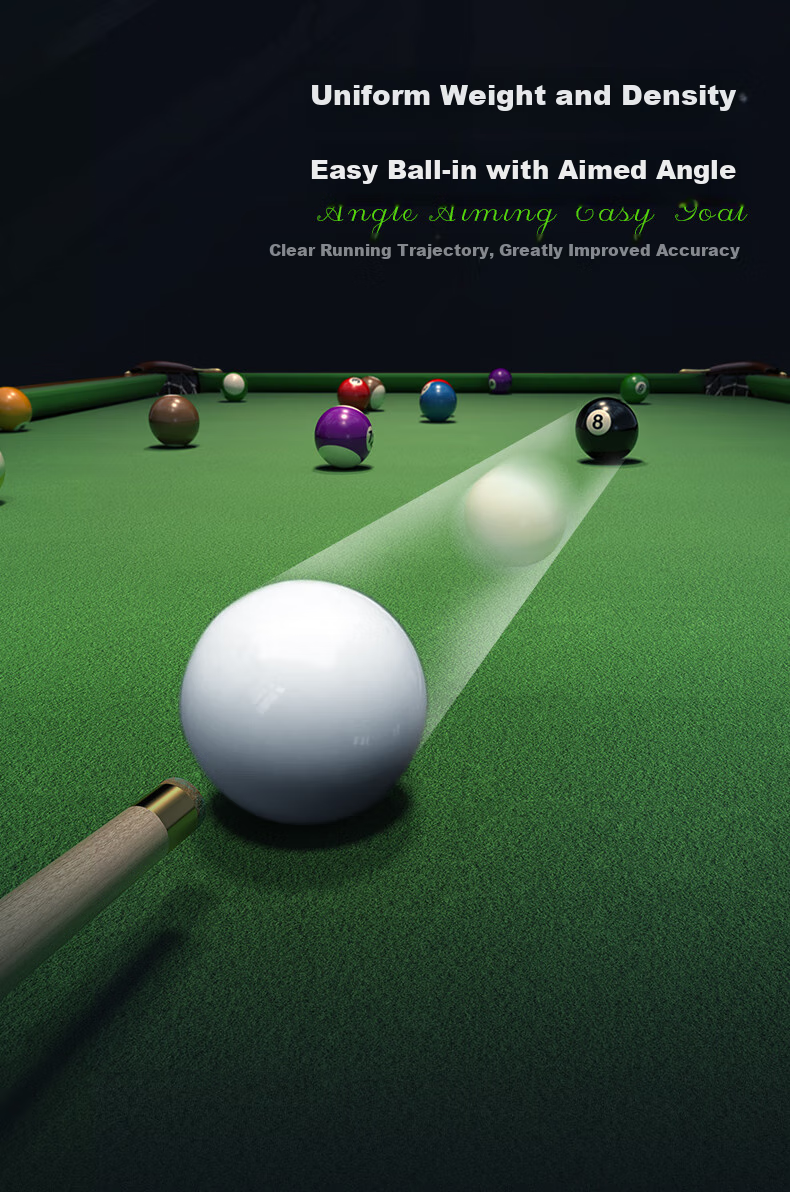 JEEANLEAN Billiard Ball, Chinese Eight-Ball Table Standard 57.2mm 8A Crystal Ball for Training 6
