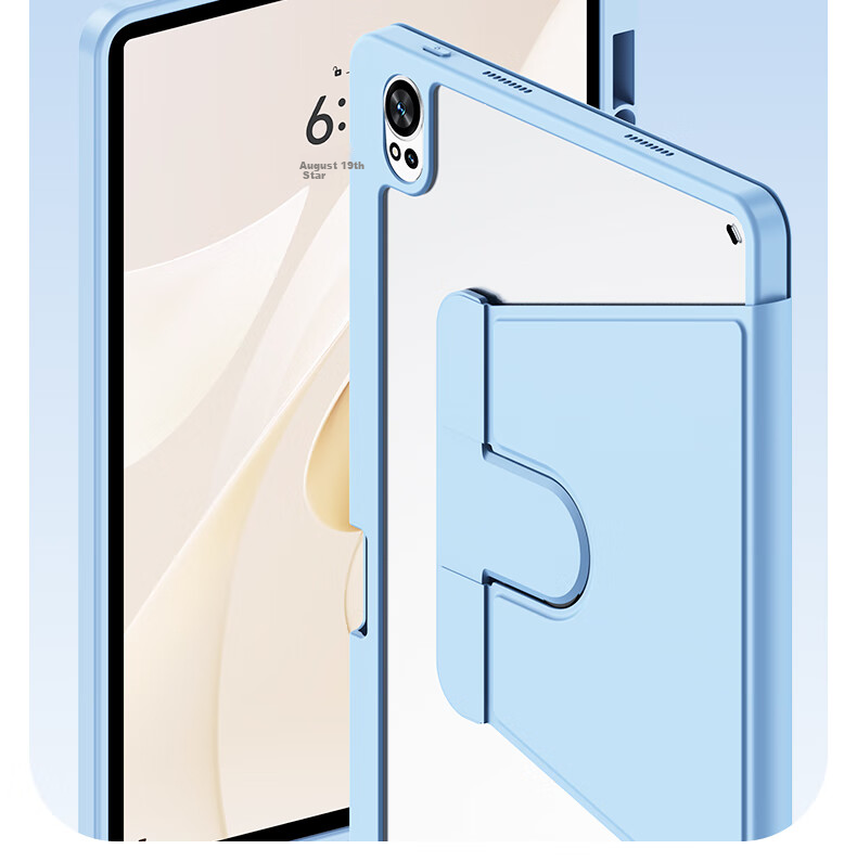 Zhisihui Compatible with Huawei MatePad Air 2024/2025, 12-Inch Protective Case for Tablet Air Z, Rotating Support Transparent Case with Pencil Holder, Silicone Full Coverage Case in Gray 7