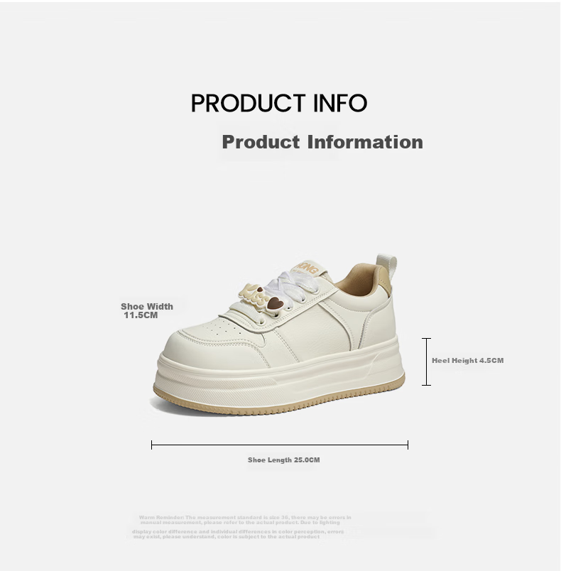 Red Dragonfly Thick Sole White Sneakers Casual Fashion Height Increasing Comfortable Women's Sneakers WTB35009 Beige/Purple 37 7