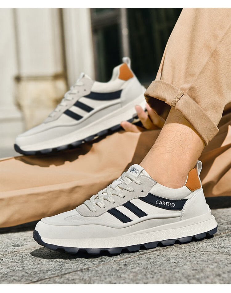 CARTELO Men's Shoes, Casual Sports, Autumn And Winter 2026 New Style, Jogging, Outdoor Hiking, Commuting, Travel, Versatile Sneakers 44