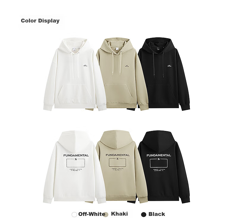 GXG Men's Simple Hooded Sweatshirt, New Autumn 2024 Product for Men, Black, Size 175/L 2