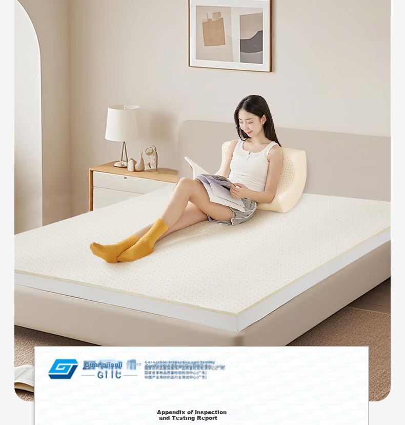 Baopo Student Dormitory Mattress, 90x190cm, Thai Natural Latex Foam Mattress, Single Bed for Rental Apartments, Tatami Mat 9