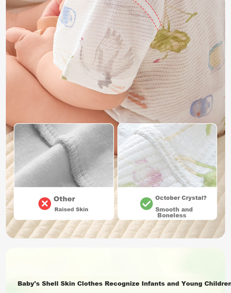 Shiyuejiejing Baby Romper, Summer Thin Style, Infant Onesie, Newborn Pure Cotton Mesh Short-Sleeve A-Class Bodysuit 10