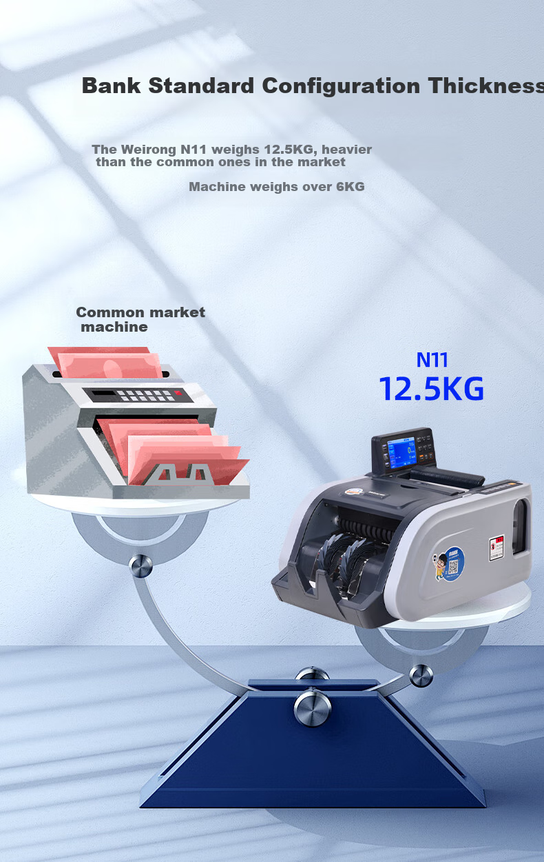 Virong I3 Silver Currency Counter Portable Banknote Detector for New RMB Small Office Commercial Financial Use 2025 New Model 9