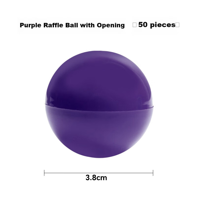 Siyicai 50 Purple Lottery Balls, Diameter 3.8cm, Prize Drawing Box, Open Ball, Annual Meeting Award Ceremony, Grand Opening, Wedding Ceremony Program, Lottery Supplies