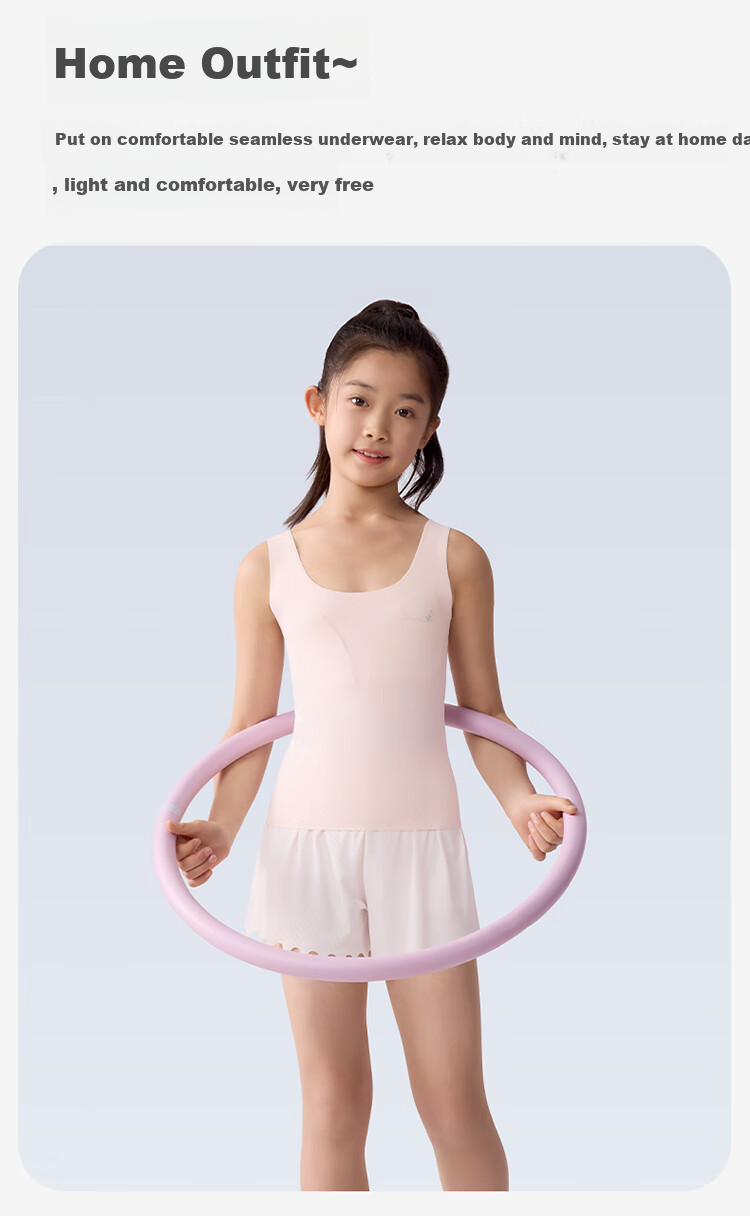 Jiusuiban Children's Vest for Girls, Size 120s, Jinmo, for Ages 8-10, Puberty Bra with Padding, School Uniform, Nipple Covers, Underwear 4