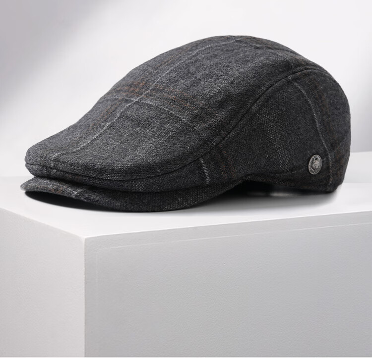 SEPTWOLVES Men's Winter Wool Blend Warm Duckbill Beret Hat with Fleece Lining Thickened Cold Protection Gift for Dad and Grandpa 4