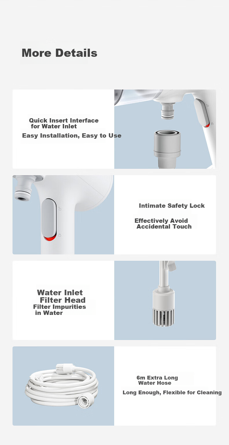 Mijia Xiaomi Wireless Car Washer, Multi-Functional Household Lithium Battery High-Pressure Car Washing Electric Water Gun, Portable Car Washing Machine 12