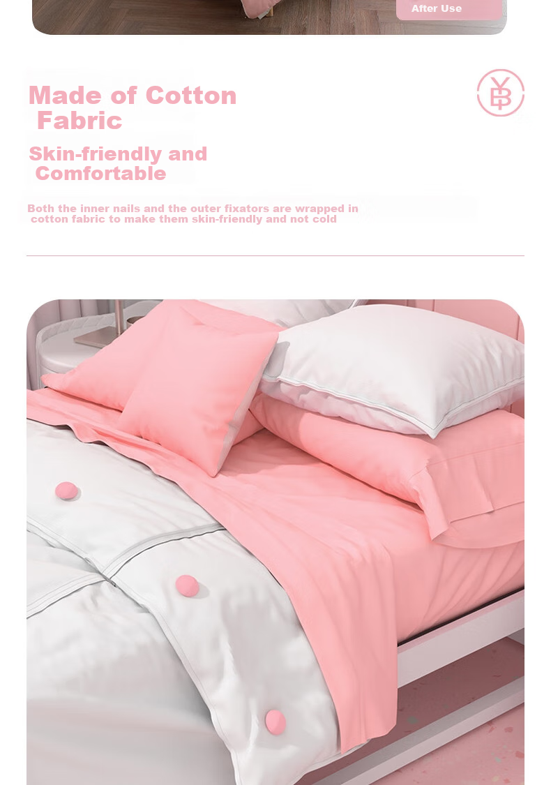 Bingyou Quilt Fasteners, 24-Pack [Cotton Fabric Pins], Bed Sheet Anti-Slip Quilt Fixer, Duvet Cover And Comforter Holder 4