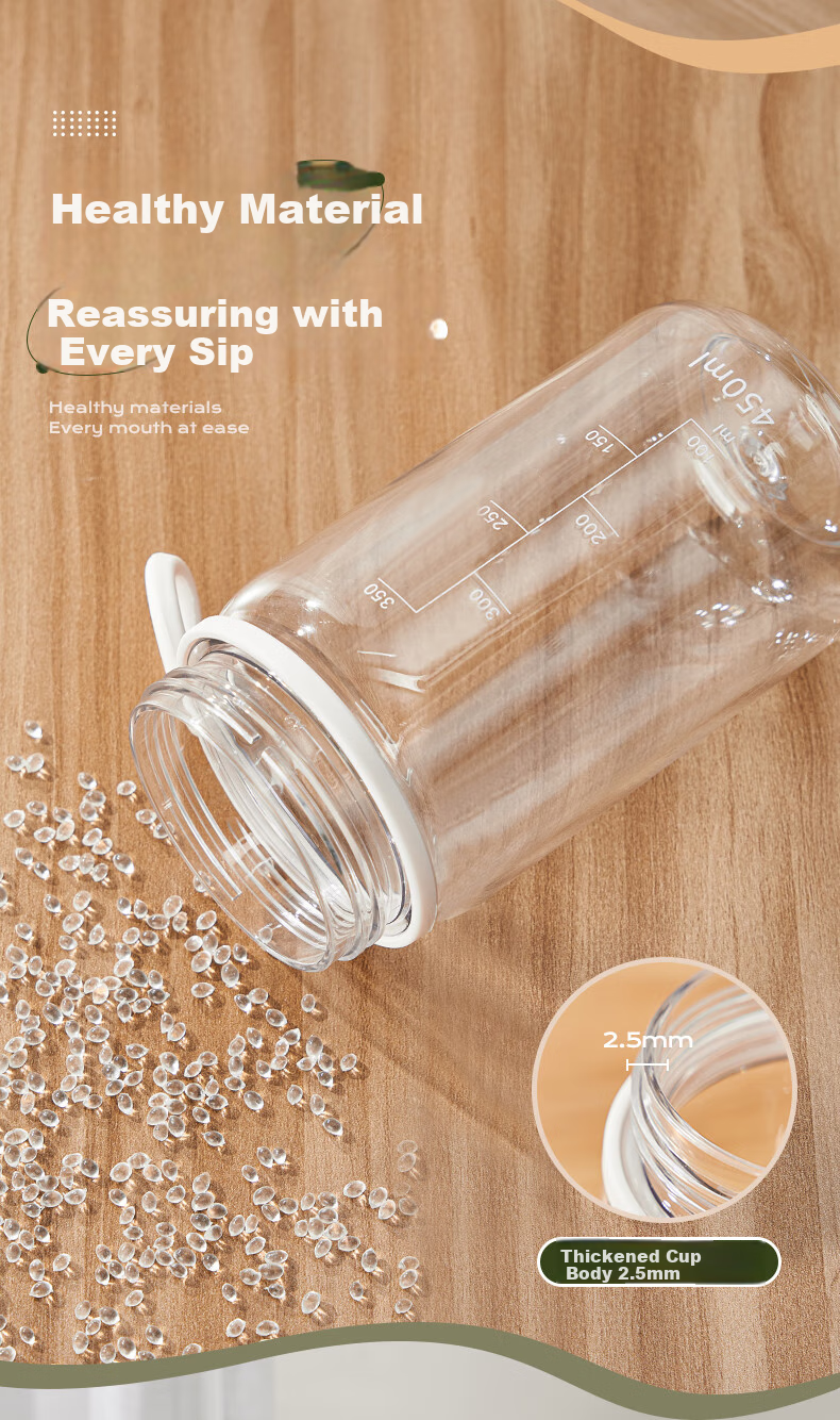 Cica Water Bottle for Women, Tea Infuser Cup, Heat-Resistant with Scale, Transparent Cold Brew Cup for Students And Men, Summer Seaso 7