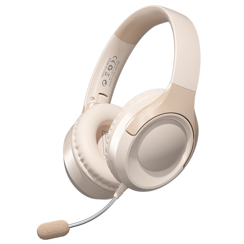 Yinwangsi Children's In-Ear Monitor Headphones Learning Aid Noise-Cancelling Wireless Bluetooth Over-Ear Headset for Students Age 6-12 Compatible with Learning Devices, Computers, and TF Card