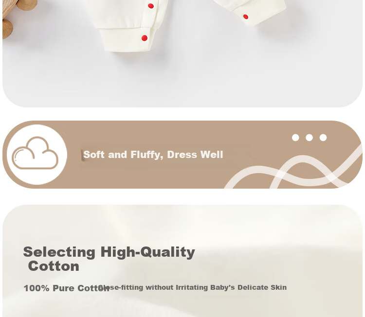 Badibadi Children's Clothing, Baby Spring And Autumn Thin Clothes, Onesie, Kids Romper, Crawling Suit, Long-Sleeve Baby Bodysuit, Pajamas 3
