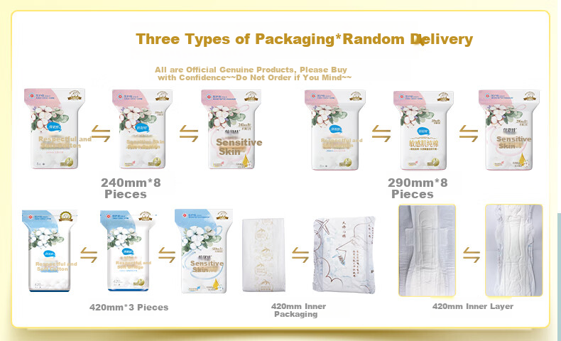 Beishute [Baby-Grade Certified] Plant-Based Pure Cotton Sanitary Napkins, Daytime Use, 240mm*40 Pieces, Menstrual Pads, Sold by JD 1