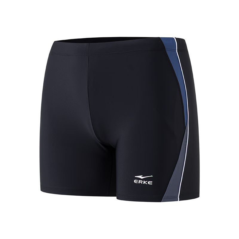 ERKE Men's Comfortable Square-Leg Large Size Quick-Dry Anti-Embarrassment Racing Swim Trunks Professional Training Swimwear Spa Shorts