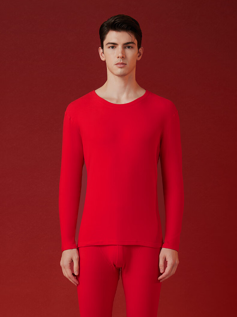 MiiOW [Year of the Horse Red] Men's Thermal Underwear Baby Cotton Set Autumn Clothes 2025 New Arrival 3