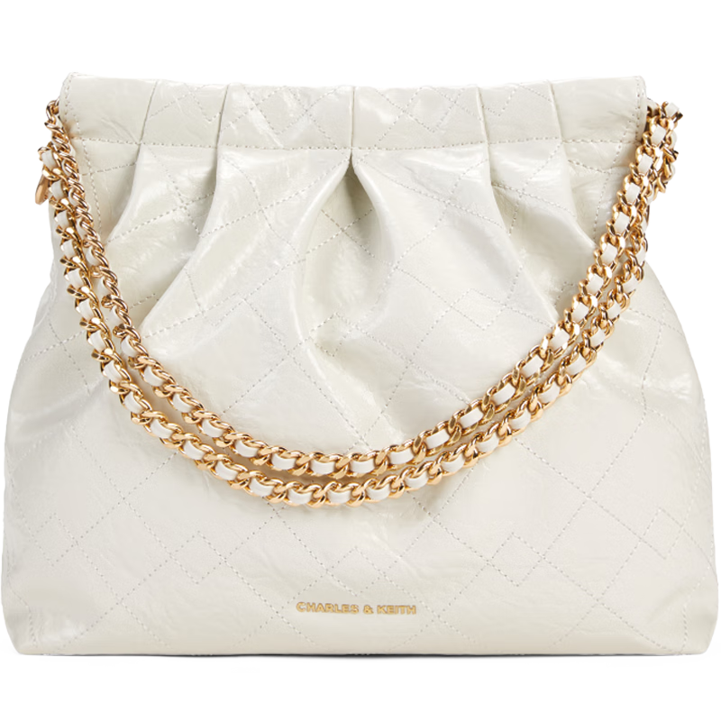 CHARLES&KEITH Quality Chain Shoulder Bag, Tote Bag, Hobo Bag, Women's Handbag, Birthday Gift, CK2-20671559