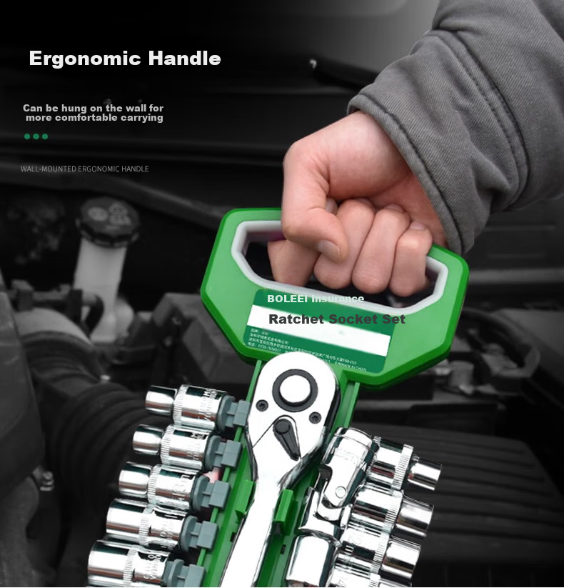Baolian Ratchet Socket Wrench Set, Universal Multi-Functional Hexagonal Quick Large Socket Set, Auto Repair Tool Kit Combinatio 3