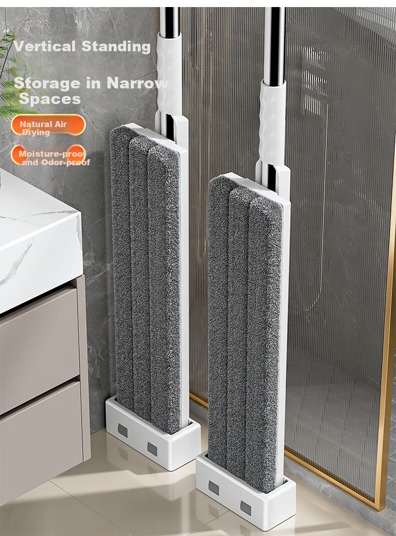 Dongfangliangjie Household Mop, No-Hand Flat Mop, Extra Large 50cm Cleaning Cloth, Absorbent Floor Mop, Cleaning Wonder Tool 9