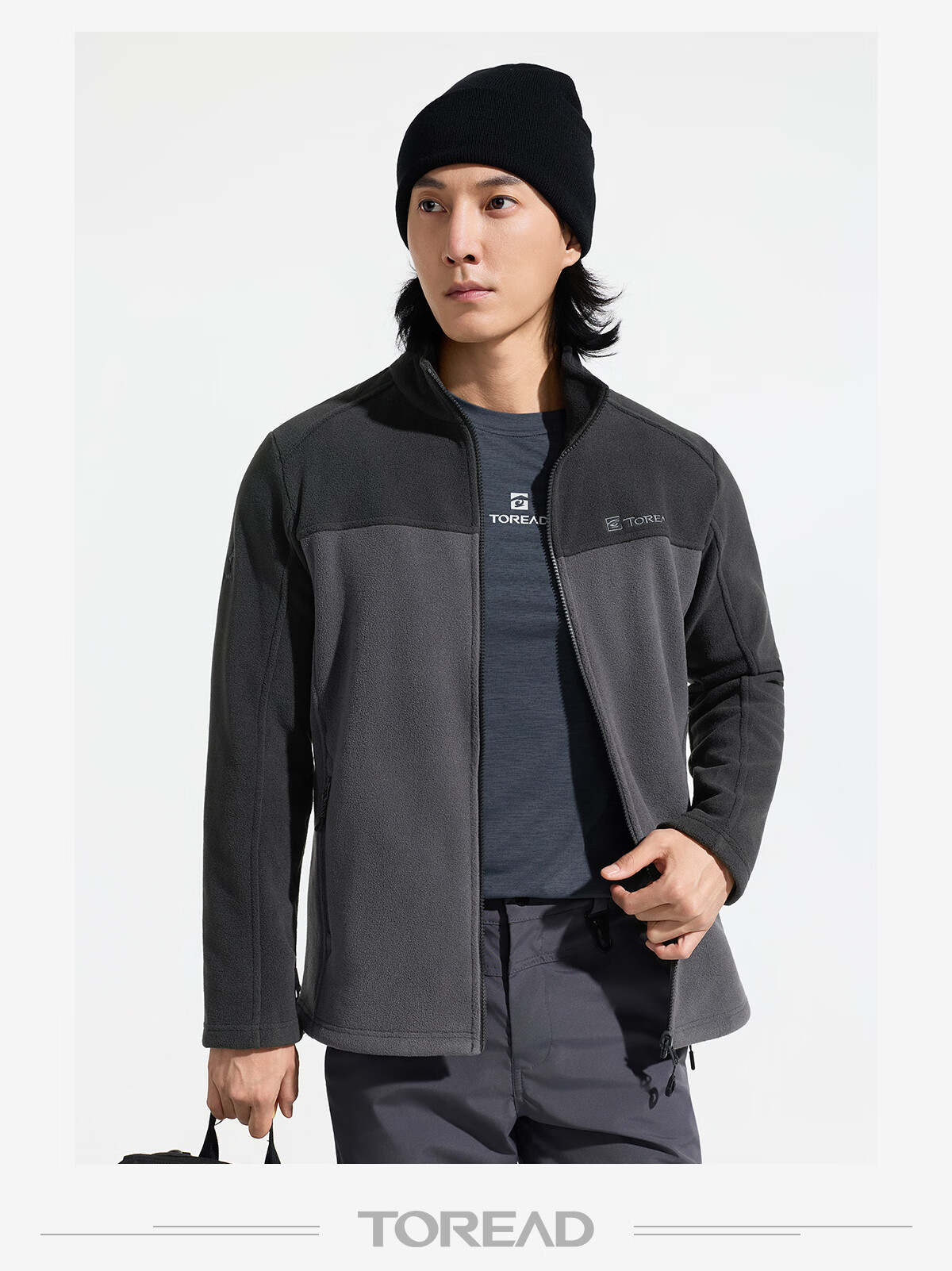 TOREAD Fleece Jacket 25 Autumn Winter New Men's Zipper Coat Fleece Warm Anti-Static Top TACCCN91868 5