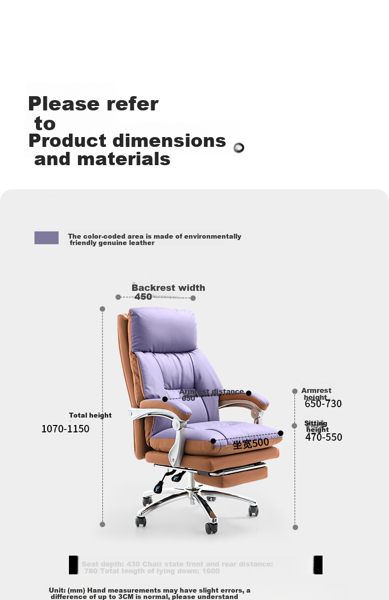 Guquan Ergonomic Office Chair, Computer Chair, Reclining Chair, Comfortable for Long Sitting, Executive Chair, Home Chair C570 Black 24