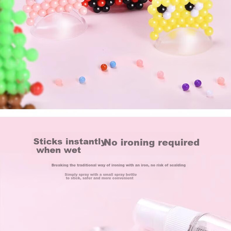 Lankupa Water Mist Magic Beads, 16 Colors, Children's DIY Craft Kit, Toy for Girls Aged 3-6, Kindergarten National Day Gift 2