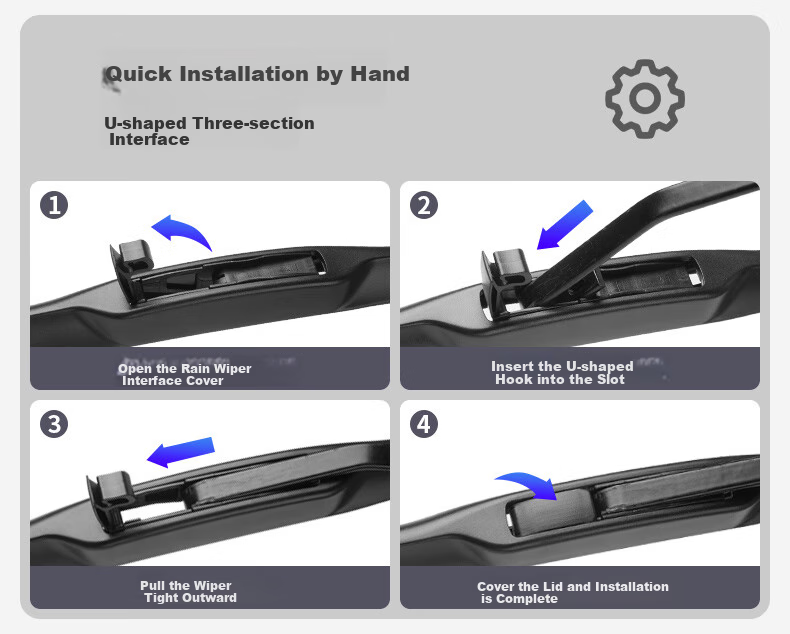 Deyun FAW Toyota Corolla Windshield Wipers for 2019-2022 Models, Original 2019 Hybrid Rubber Strip Blades, 1 Pair 6