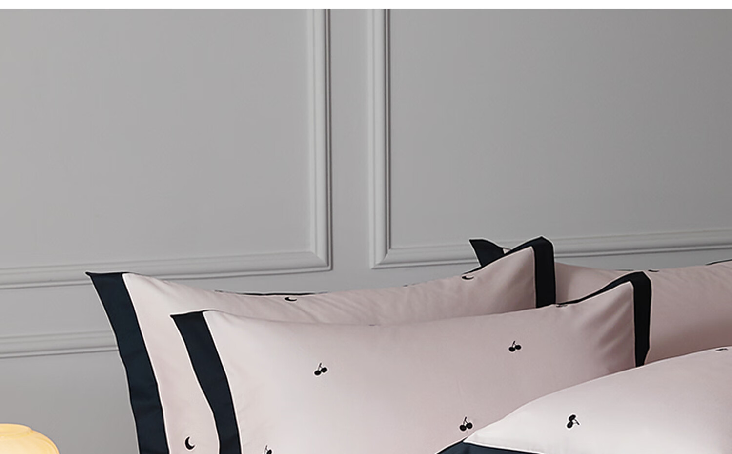 MIDO HOUSE Mingdu 60s Pro Long-Staple Cotton 4-Piece Bedding Set Pure Cotton Duvet Cover Cherry 1.5m Bed Sheet Style 5