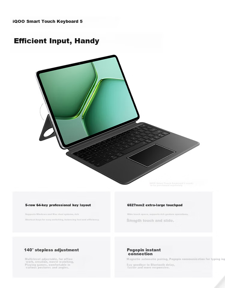 IQOO Pad5e, 8GB+256GB, Man Dao, Subsidy, Third-Generation Snapdragon 8s, 12.1-Inch 2.8K Gaming Screen, 10000mAh Long Battery Life, Tablet Computer 19