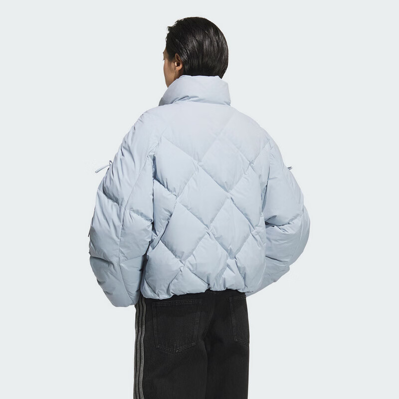 Adidas Originals Women's BOW COM DOWN Short Down Jacket KC2612 Pink Blue XS 3