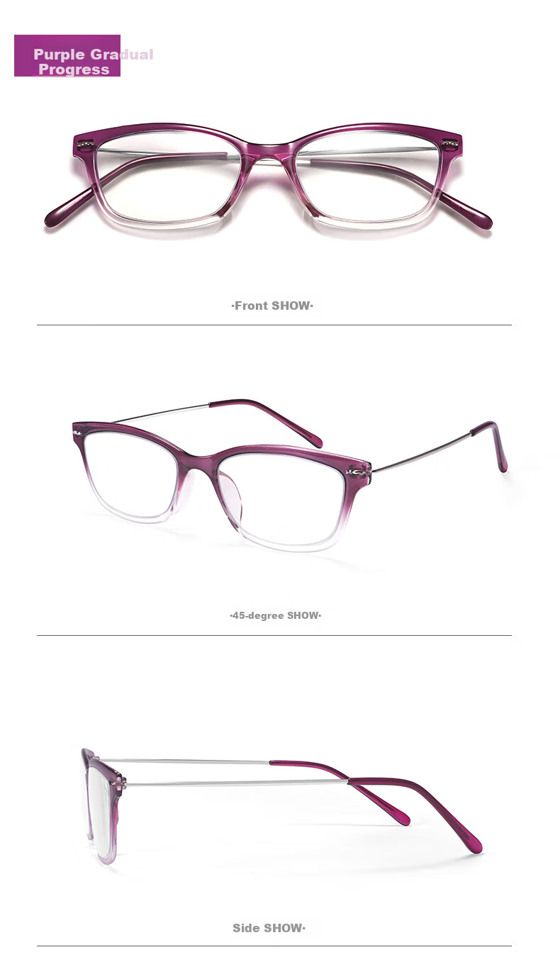 Xiyanghong Reading Glasses for Men And Women, Anti-Blue Light, Fashionable, Ultra-Light, High Definition, Brand Lightweight Presbyopic Glasses E9076Z 250 Degrees 11