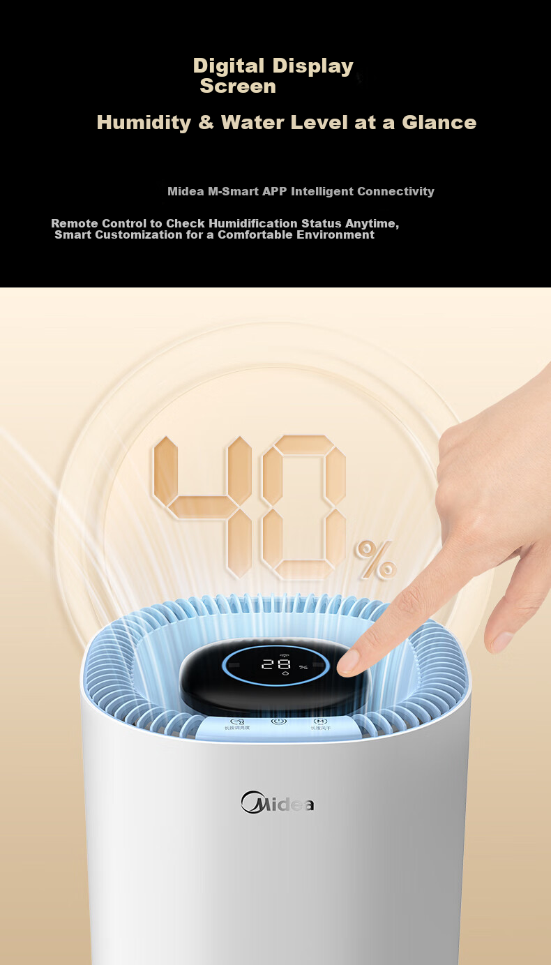 Midea [Xiaolanjing 700] Price Protection, 618 Non-Misting Air Humidifier, Purifies Home Bedroom, Large Capacity, Suitable for Pregnant Women And Infants, Nasal Allergy Relief, Quiet Operation, Sterilization, Birthday Gift, SZ-W50 17