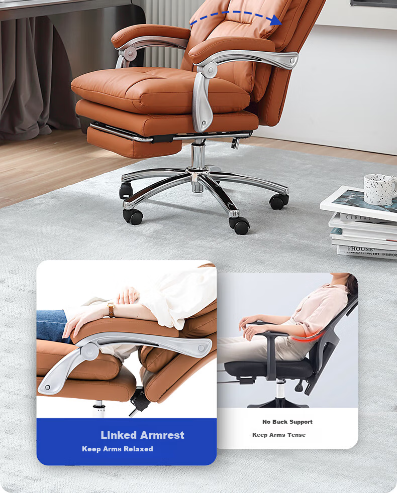 Guquan Ergonomic Office Chair, Computer Chair, Reclining Chair, Comfortable for Long Sitting, Executive Chair, Home Chair C570 Black 14