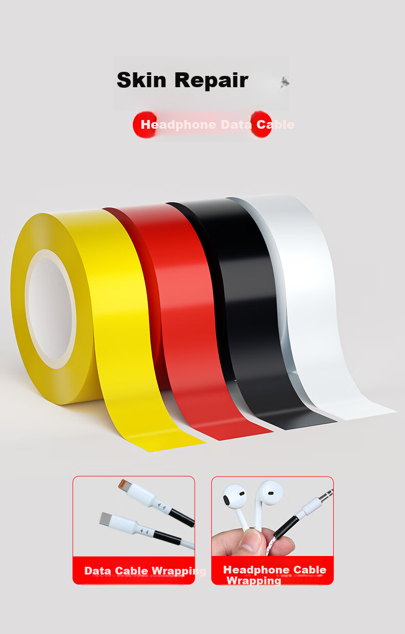 Mileqi Electrical Tape, PVC Insulation Tape, High Adhesion, Heat Resistant, Waterproof, Low Temperature Resistant, Lead-Free, Wear-Resistant, Moisture-Proof, Insulating Tape, 18mm*10m*5 Rolls, Yellow 2