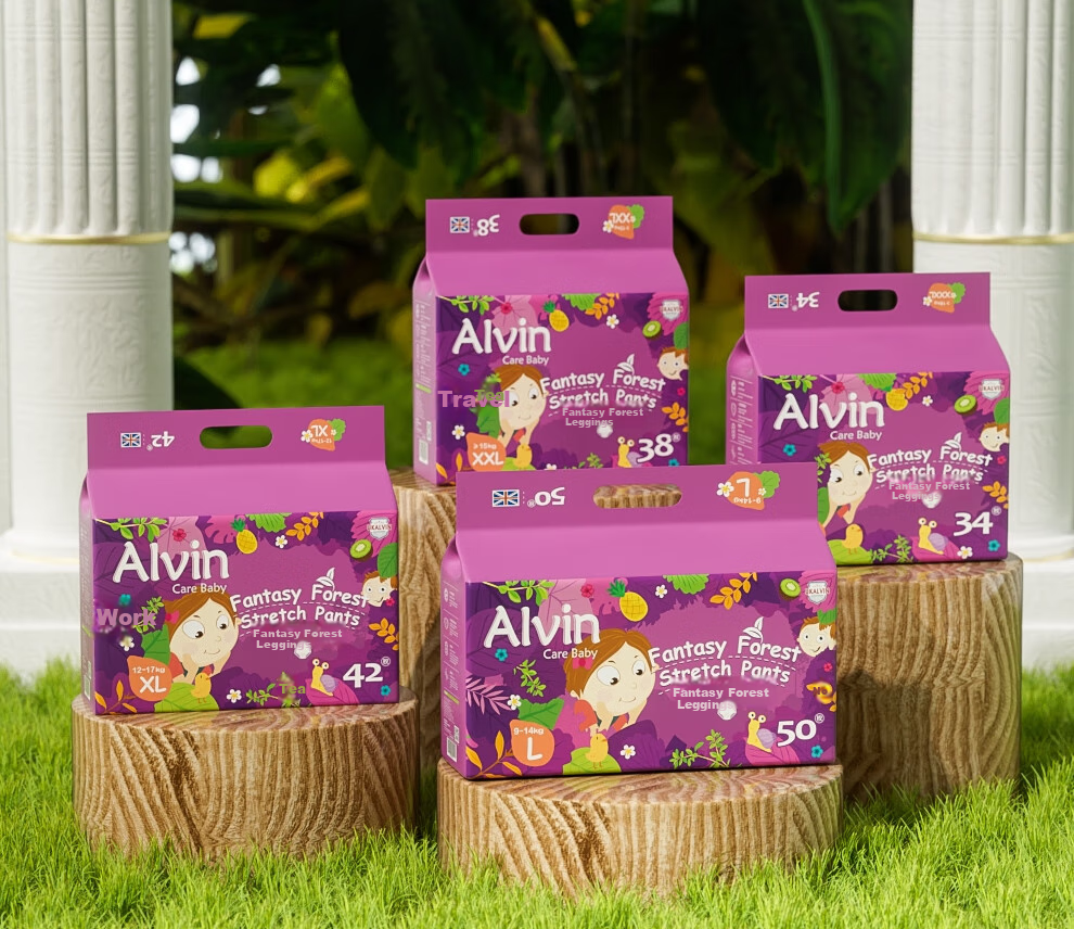 Aiweier Alvin [No Melamine Detected] Fantasy Forest Mulberry Silk Pull-Up Diapers, Size L, 50 Pieces, Night Use 11