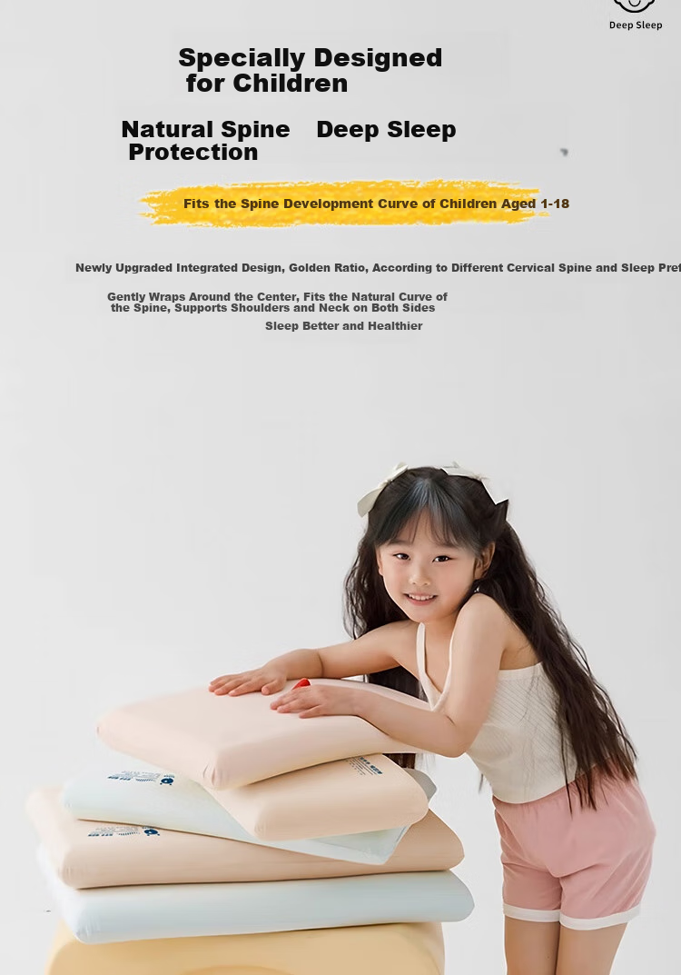 Ranpai Children's Pillow, Class A Sleep Pillow, Slow Rebound Memory Foam Pillow, All-Season Pillow Core, for Ages 1-6, Sky Blue 10