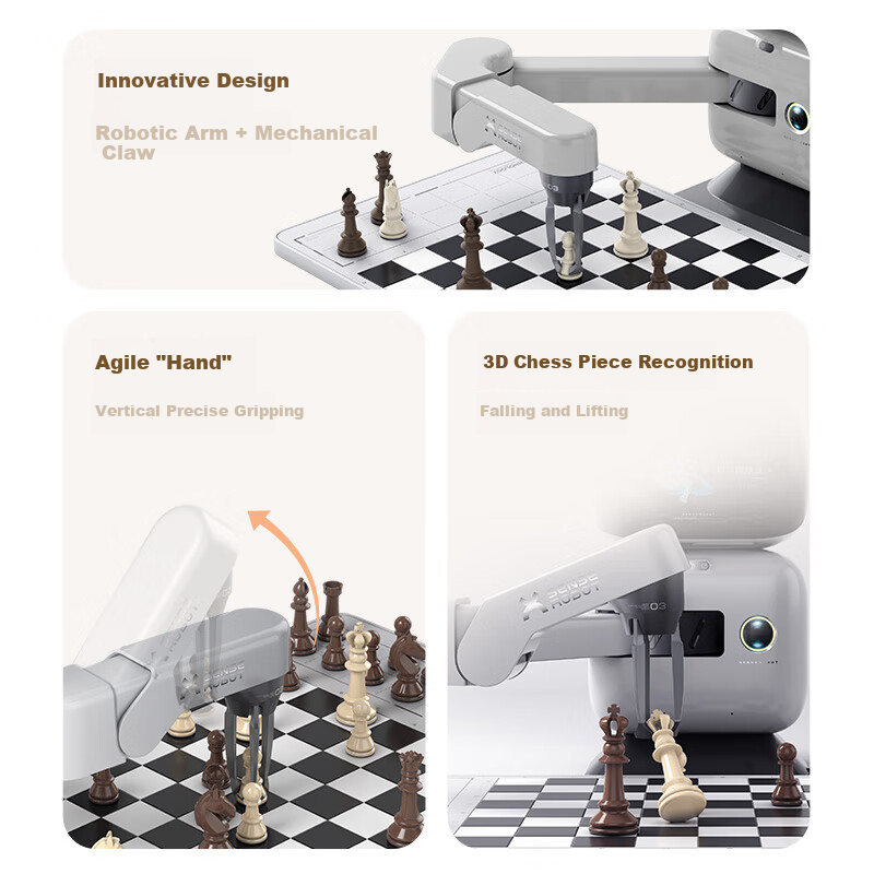 SenseRobot SenseRobotAI Chess Robot, International Chess Competition, Practice Exercises, Tutoring, AI Teaching, Human-Machine Interaction for Home Learning [Chess]