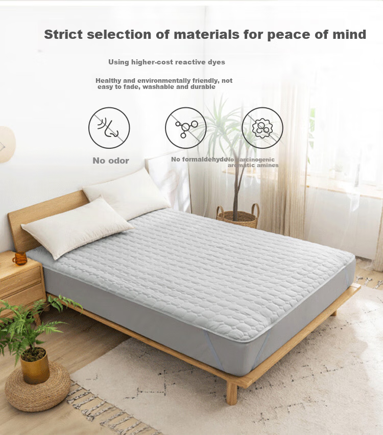 JD Original Mattress Protector, 3-Layer Standard Class A Nanm-Grade Antibacterial Mattress Pad, 1.8x2m, White 10