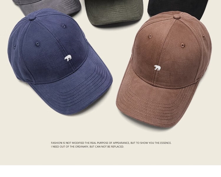 Miiow Men's Premium Baseball Cap Large Head Circumference Wide Brim Duckbill Sun Hat Navy Blue 11