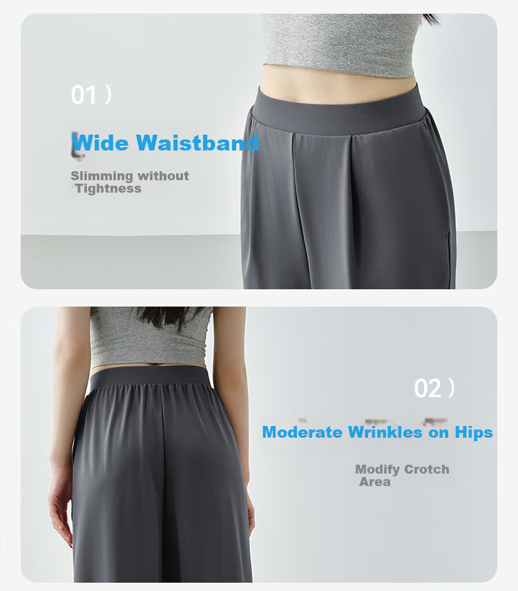 JD Original Women's Casual Pants, Sun Protection Trousers, High-Waisted Breathable Cool-Feeling Outdoor UV Protection UPF800 Black 2XL 11