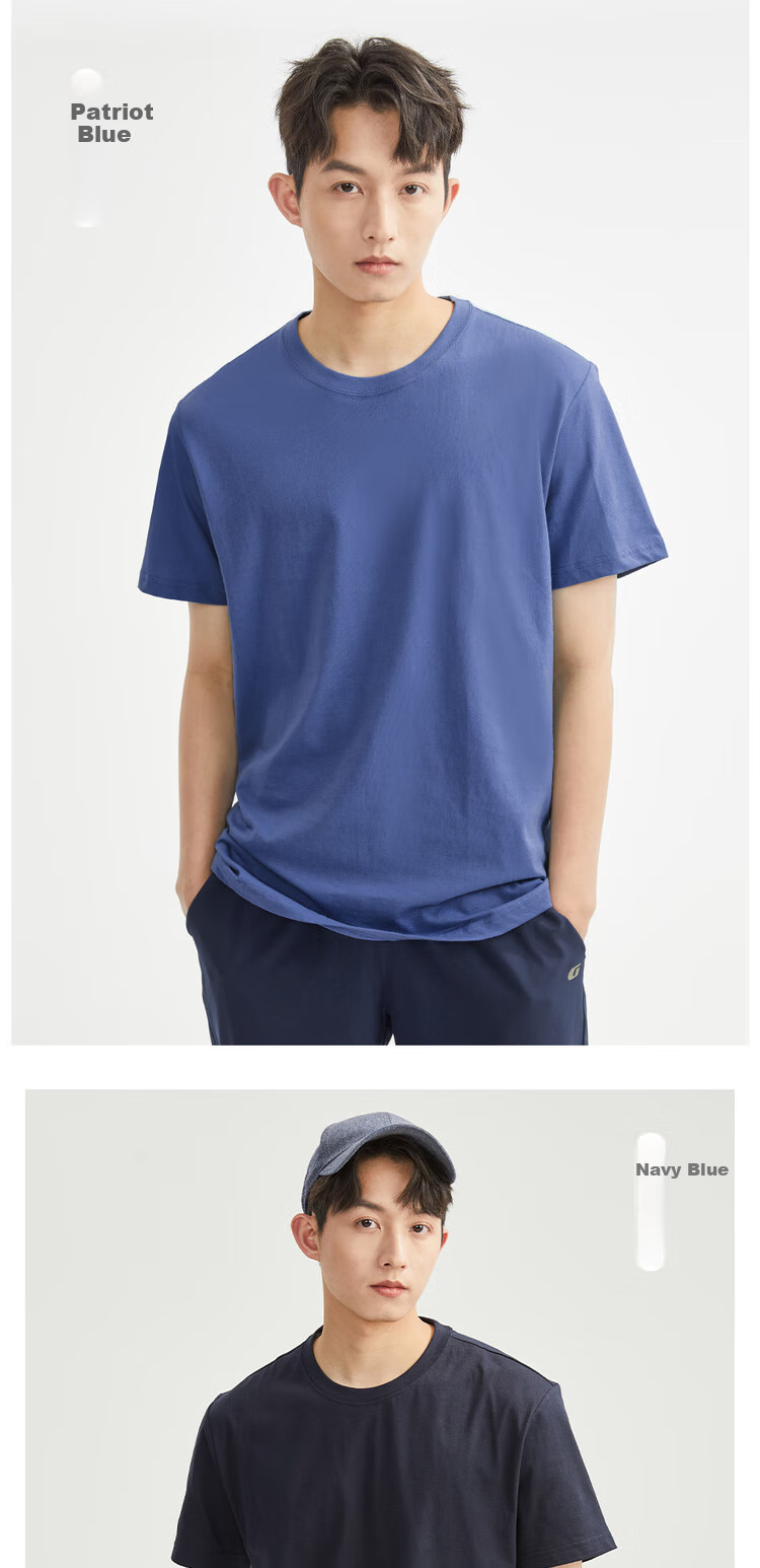 Giordano, 3-Pack Men's T-Shirts, Short-Sleeve Cotton Round Neck Undershirt, Men's Pure Cotton Half-Sleeve Shirt, 18244504 11